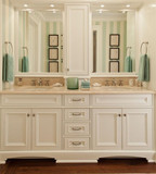 欧式美式卫浴柜组合实木定做双盆浴室柜洗脸盆橡木大理石洗漱台