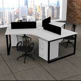 办公家具3人6人组合办公桌时尚员工桌屏风组合三人职员桌工作位
