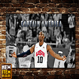 NBA篮球海报 装饰画客厅现代简约篮球明星挂画壁画 无框水晶画