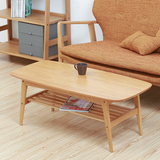 茶几实木简约日式白橡木功夫茶几现代小户型长方形咖啡桌北欧家具