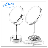 Acare 化妆镜 带灯台式镜 欧式 双面放大美容镜子 LED灯镜 梳妆镜