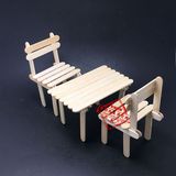冰棍棒小餐桌迷你创意DIY手工小桌子椅子玩具小模型美劳技雪糕棒