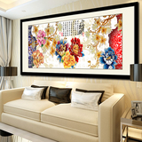 客厅装饰画有框画单幅挂画卧室墙画现代中式花开富贵字画大尺寸