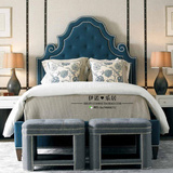 欧式床实木床北欧宜家双人奢华布艺床 现代简约1.8米美式高档布床