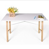 欧式实木脚板材桌面办公桌书桌长120 简易电脑桌简约学习桌书写台