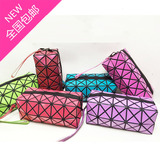品牌韩版女士随身便携化妆包创意简约小号手提式折叠零钱包收纳包