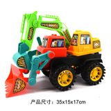 儿童大号挖土机仿真工程车模型挖土推土车二合一 沙滩玩具车系列