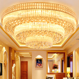 金色大气K9客厅灯LED吸顶灯具欧式聚宝盆水晶灯圆形卧室灯餐厅灯
