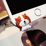 创意可爱卡通苹果6s手机防尘塞通用iPhone6plus耳机塞女潮款配件