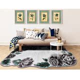 宏兴现代简约时尚异形地毯 定制不规则欧式茶几客厅毯 卧室床边毯