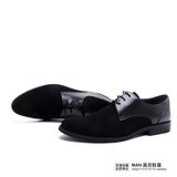 GXG时尚磨砂皮尖头系带潮流英伦低帮增高鞋韩版商务休闲鞋男鞋子