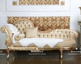 欧式新古典高档实木雕花贵妃沙发贵妃椅美式时尚美人榻双人沙发