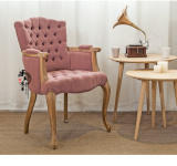 美式乡村实木餐椅新古典拉扣欧式法式酒店咖啡厅餐厅椅子休闲书椅