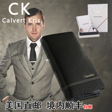 香港代购Calvert Kris正品ck钱包男士长款头层牛皮高档韩国直邮潮
