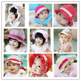 婴儿遮阳渔夫帽6-12个月夏天帽子春夏0-1-2岁女宝宝夏季公主盆帽5