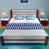 实木床1.8米松木床 成人床1.2m儿童单人床白色简约现代1.5双人床