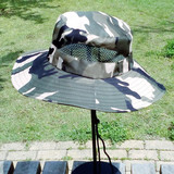 夏户外女男士奔尼旅行大沿迷彩遮太阳帽透气速干渔夫钓鱼防晒帽子