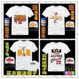 2015骑士队t恤东部冠军纪念衫短袖 夏装詹姆斯23号宽松篮球T恤男