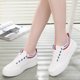 2016春夏新款韩版平底帆布鞋女鞋白色休闲运动鞋学生板鞋跑步球鞋