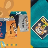 日本 Zoomic 可爱童装品牌 冲浪熊 AB裤 男童纯棉短裤 M8 L17-1