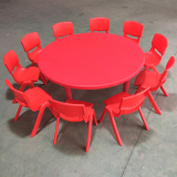 幼儿园专用桌椅儿童塑料圆桌可升降四色可选宝宝餐桌学习画画桌子