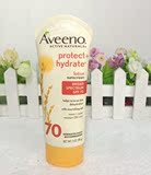现货特价美国Aveeno 纯天然燕麦强效保湿无油 防晒乳 防晒霜SPF70