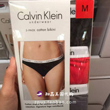 知品美国代购Calvin Klein女士三角裤中低腰CK性感棉质弹力内裤潮