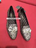 【比斯特视频代购】Dolce&Gabbana杜嘉班纳女鞋水晶装饰花朵蕾丝