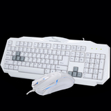 追光豹Q16白色键鼠套装USB有线光电键盘鼠标游戏套件