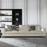 简易日式小户型羽绒布艺沙发双人三人现代简约可拆洗创意沙发组合