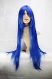 动漫 蓝色女长直发cosplay 欧美假发 ebay热销款现货批发 80CM