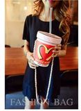 2016新款明星同款可乐包杯子包潮流个性女包包斜挎单肩链条小包