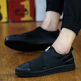 夏季韩版复古男鞋贝壳头时尚板鞋黑白运动休闲鞋青少年学生潮鞋子
