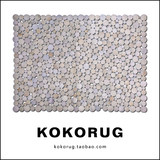 kokorug欧美地毯 创意现代家居 浅米色卧室新款极简波点正品进口