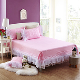 床裙 韩式印花公主蕾丝床裙床罩1.5/1.8米 床笠床垫保护罩单件
