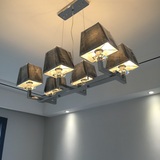 长方形LED水晶吊灯现代简约餐厅创意灯饰客厅灯水晶灯卧室灯具