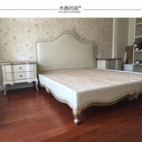 木香名居高端定制欧式美式新古典真皮软包床 实木1.8米布艺双人床