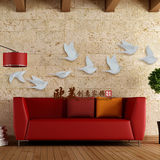 欧式立体鸽子壁挂墙贴客厅背景墙上装饰品树脂小鸟壁饰创意墙挂饰