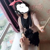 韩版2016夏季女装时尚新款气质淑女复古蝴蝶结小香风针织开衫外套