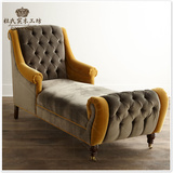 现货欧式新古典美式特色贵妃椅沙发休闲塌 卧室休息单人长躺椅