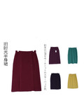 日本制百搭弹力修身羊毛针织半身裙女包臀裙高腰中长款铅笔裙秋冬