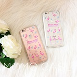 韩国夏日火烈鸟透明硅胶iPhone6splus手机壳5s保护套全包软原创