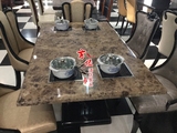 大理石火锅桌圆桌厂家直销自助电磁炉火锅桌餐桌椅组合可定制