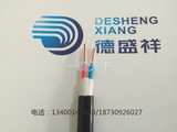 德盛祥国标纯铜阻燃2芯6平方电线ZR-YJV/VV2X6平方电力电缆