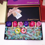 千纸鹤糖果礼盒装香皂花水果切片棒棒糖送女友生日儿童节创意礼物