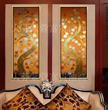 纯手绘油画东南亚风格酒店设计画玄关客厅壁画挂画 菩提树