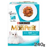 日本代购原装进口MonPetit猫粮混合干鲣鱼海鲜牛奶风味盒装240g