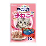 日本代购原装进口猫咪妙鲜包unicharm幼猫健康成长综合营养食60g