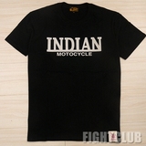 日单美式复古机车哈雷阿美咔叽Indian印第安纳瓦霍字母短袖T恤tee