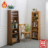 简约现代实木书架 美式乡村客厅展示架书房置物架储物架创意书柜
